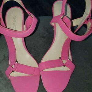 NINE WEST HOT PINK heels, Size 11